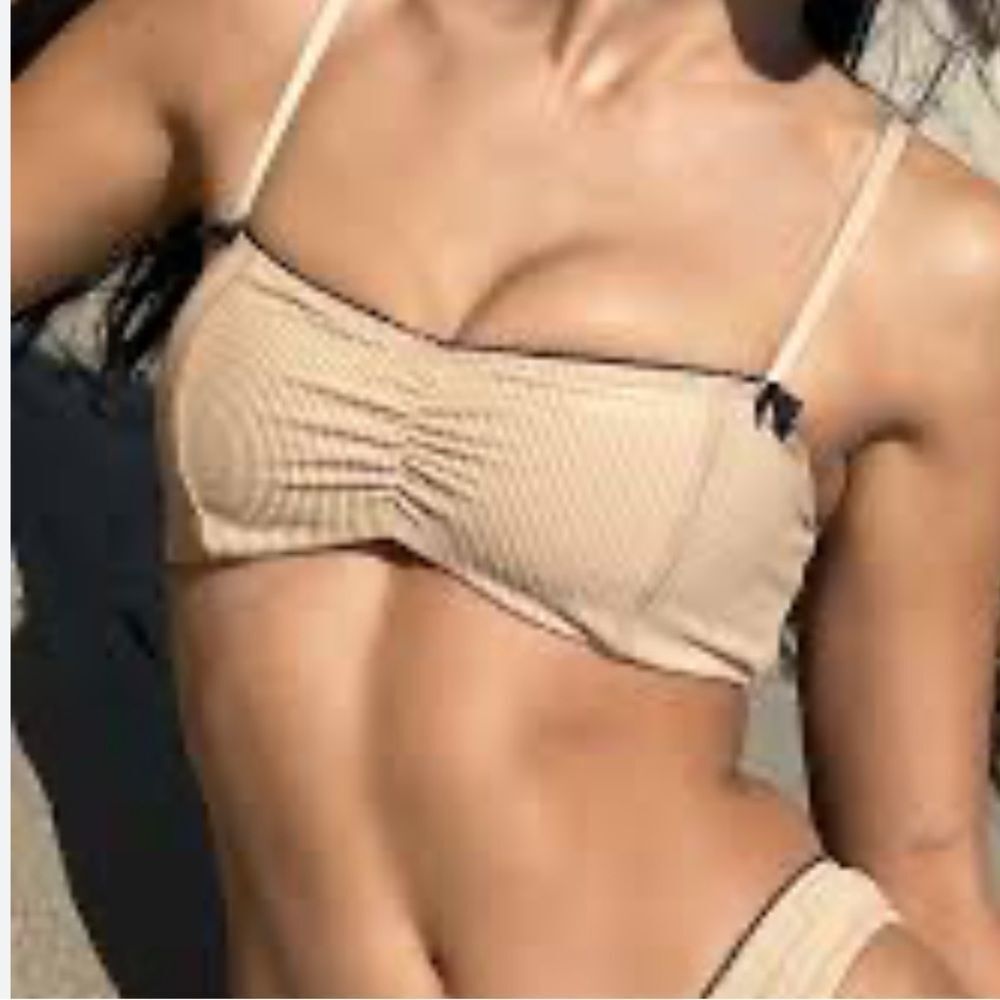 Frankie's Bikinis Cleo Tan bralette medium